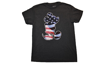 #ad Disney Mens Mickey Mouse Stars amp; Stripes Patriotic American Flag Shirt New S 2XL $9.99
