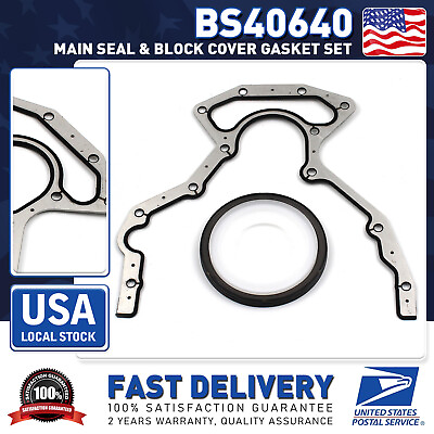 #ad BS40640 Engine Rear Main Seal Cover Gasket Kit For Chevy GMC 4.8 5.3 6.0 LS2 LS3 $15.29