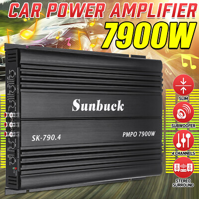 #ad 7900W 4 Channel Amp Car Amplifier Stereo Audio Speaker Car Stereo Amplifier NEW $51.99