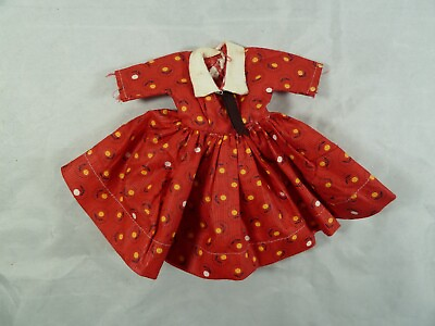 #ad Vintage Uneeda 10 Suzette Red Print School Dress fits Little Miss Revlon $27.99