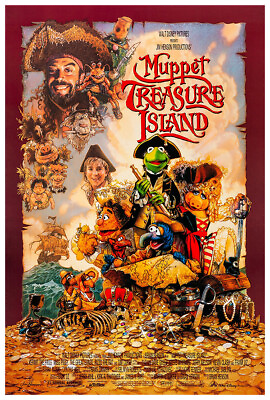 #ad Muppet Treasure Island 1996 Jim Henson Disney Movie Poster US Release $24.99