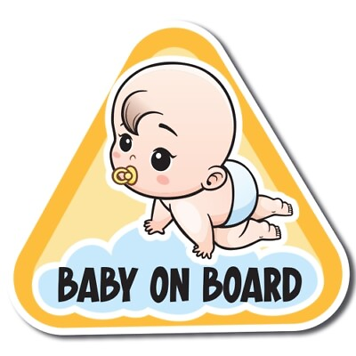 #ad Boy Baby Babies On Board Magnet Decal 5 inches Automotive Magnet $6.99
