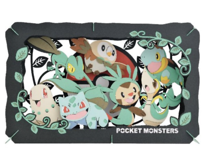 #ad PAPER THEATER Pocket Monsters POKEMON TYPE: Grass PT L06 $24.00
