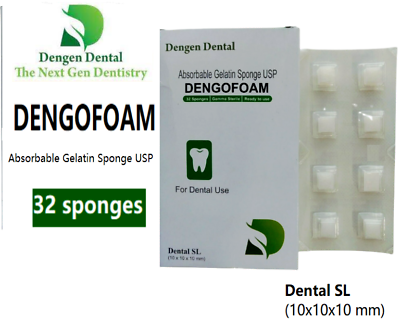#ad 10 x Dengen Dengofoam Absorbable Gelatin Sponge USP 32 Sponge 10x10x10mm $94.99