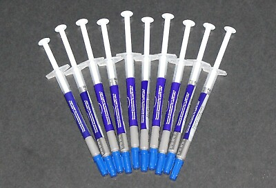 #ad 10 Pack Of 1 Gram Each GRAY COOLING Thermal Paste Syringe CPU Grease Compound $8.95