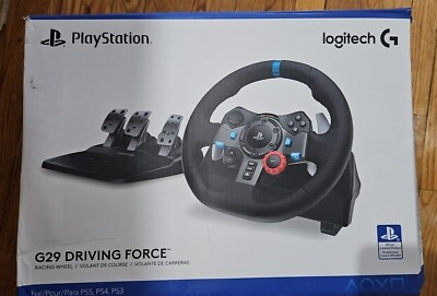 #ad Logitech G29 Driving Force Racing Wheel and Floor Pedals PS5 PS4 PC Mac Black $194.00