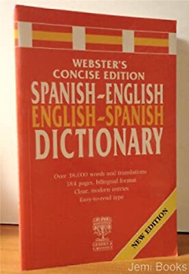 #ad Webster#x27;s Spanish English Dictionary Paperback Webster#x27;s New Worl $5.89
