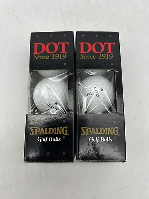 #ad Vintage SPALDING DOT Golf Balls 2 Sleeves Of 3 6 Balls Total New Never Used $29.95