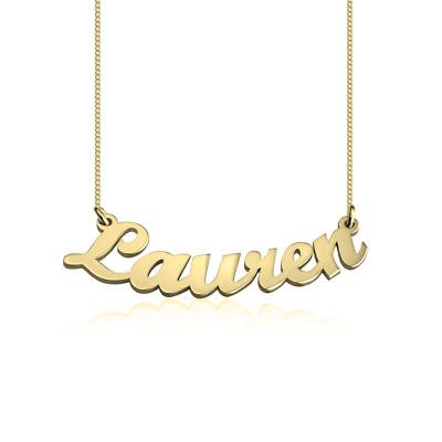 #ad Yellow 14K Gold Pendant Necklace Double Thickness Nameplate amp; Chain ONecklace ® $349.95