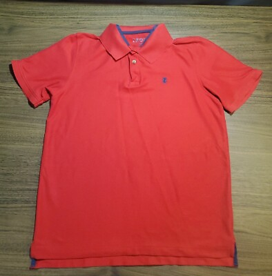 #ad IZOD Polo Shirt Men#x27;s Size Medium The Advanced Short Sleeve Red Collared $17.10