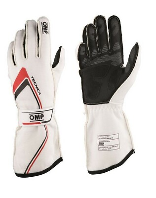 #ad NEW OMP Gloves TECNICA rally racing White FIA 8856 2018 GBP 128.42
