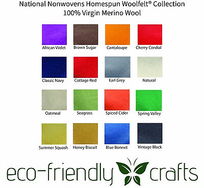 #ad National Nonwovens Homespun WoolFelt® Collection 100% Wool Felt 9quot; x 12quot; $2.00