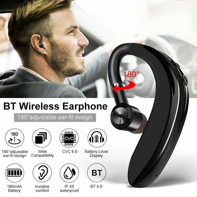 #ad Bluetooth 5.0 Wireless Handsfree Stereo HiFi Headset Earphone for Samsung iPhone $11.59