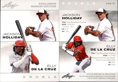 #ad Jackson Holliday Elly De La Cruz 2023 Leaf Rookies Edition #ERE 01 Reds Orioles $5.95