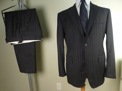 #ad LUCIANO BARBERA Sartoriale Suit 52R 42R W33.5 Excellent Condition Italy Gray $309.88