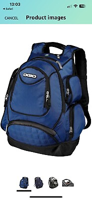 #ad OGIO Metro Pack Indigo Blue Brand New Backpack Side Entry Laptop Logo Dove $60.00