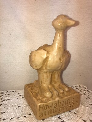 #ad Vtg 1970’s Gibson Greeting Cards HOW ABOUT A LITTLE GOOSE Risqué Figurine Farm $22.49