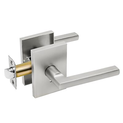 #ad 1 Pack Brushed Satin Nickel Interior Privacy Door Handles Heavy Duty Interio... $48.34