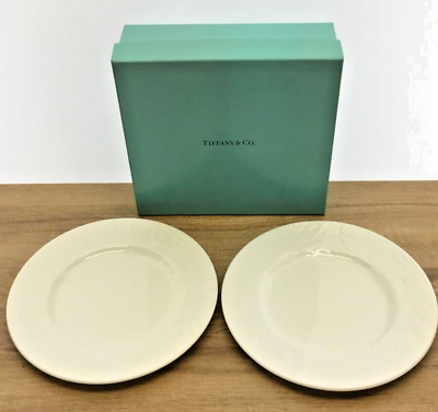 #ad Tiffany amp; Co. Terrace Plate White Pair Set TableDinnerware Made in Japan W Box $75.16