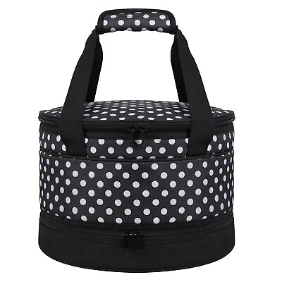 #ad Round Casserole Carrier Pie Carrier Portable Cake Carrier with Handle Travel ... $40.40