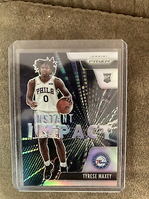 #ad 2020 21 Panini Prizm Instant Impact Silver Tyrese Maxey RC $7.00