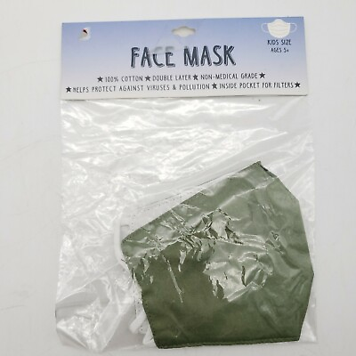 #ad CAPELLI OF NEW YORK Kids 5 Green Face Mask New $6.99