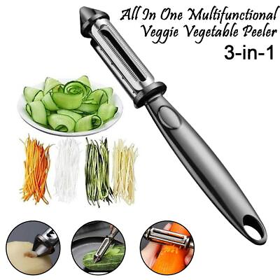 #ad Multifunctional Vegetable Peeler 3 in 1 Stainless Steel Peeler Kitchen Tool B $3.84