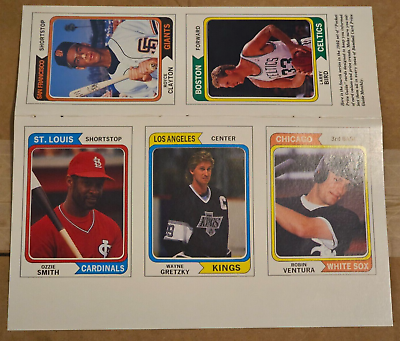 #ad Wayne Gretzky Larry Bird SCD Baseball Card Price Guide 1992 Cards Uncut $30.00