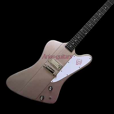 #ad Custom Light Pink Firebird Electric Guitar Ebony Fretboard Silver Fixed Bridge $302.01