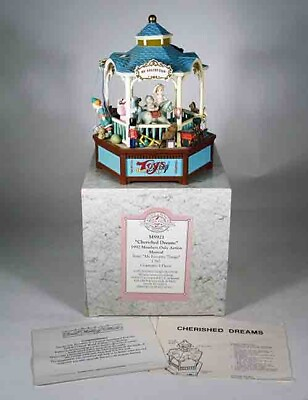 #ad Enesco Musical Society MS921 quot;Cherished Dreamsquot; 1992 Members Only Music Box $125.00