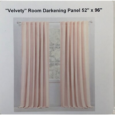 #ad Pink Lauren Ralph Lauren Velvety Back Tab Rod Pocket Curtain Panel 52in x 96in $89.00