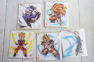 #ad SUPER RARE Dragon Ball FighterZ CollectorZ Edition Art Cards Set of 5 $41.90