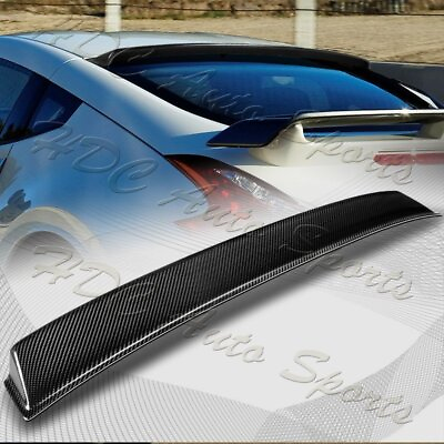 #ad For 2009 2020 Nissan 370Z VIP Real Carbon Fiber Rear Roof Window Spoiler Wing $135.99