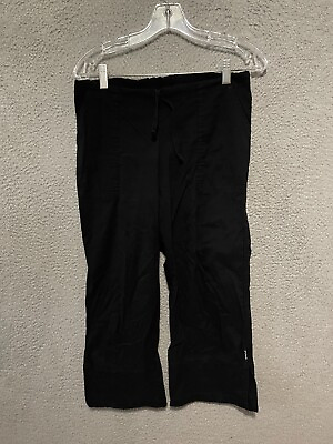 #ad Prana Pants Womens Black Size Medium Tie Up Stretch Crop Adult $14.99