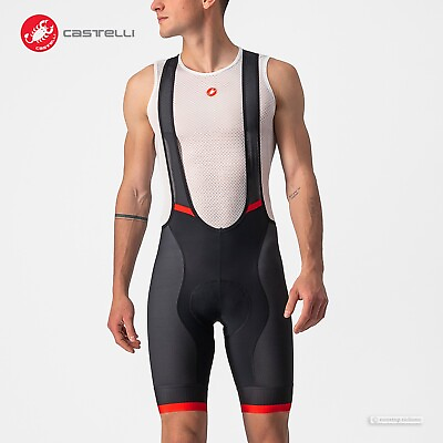 #ad Castelli 2024 COMPETIZIONE KIT Cycling Bib Shorts : BLACK RED $139.95