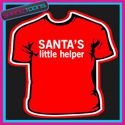#ad SANTA#x27;S LITTLE HELPER CHRISTMAS TSHIRT CHILDRENS MENS amp; LADIES SIZES GBP 9.49
