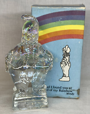 #ad Mosser Art Glass Clown Crystal Carnival “ End Of The Rainbow Series “ 1983 $27.49