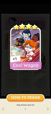 #ad Cool Wagon Monopoly GO 4⭐ Sticker Read Description Instant Delivery $5.99
