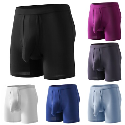 #ad Mens Underwear Separate Ball Pouch Breathable Comfort Sport Boxer Trunks Shorts $17.50