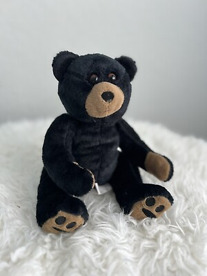 #ad Bear: Plush Stuffed Toy Blackamp;Brown 10in $10.00
