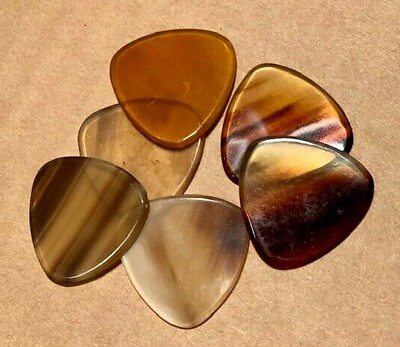 #ad Custom House Hand Crafted Buffalo Horn Guitar Pick 6 Pack $15.95