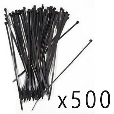 #ad 500 Pack Lot Pcs 10quot; Inch UV Resistant Nylon Cable Zip Wire Tie 50 lbs Black $21.95