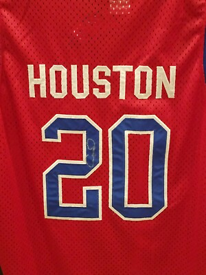 #ad allan houston signed jersey autographed Detroit pistons stitched sewn size 54 $80.00