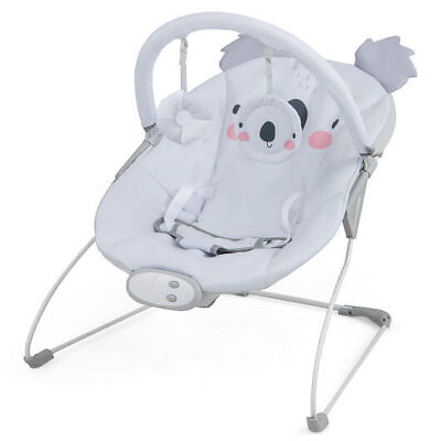 #ad #ad Portable Baby Bouncer Infant Rocker Seat with Detachable Toy Bar Gray $77.15