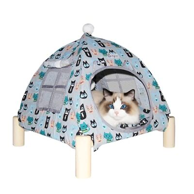 #ad Dog Cat Tent BedPet Teepee HouseCat Hammock BedRemovable Portable Indoor O... $53.62