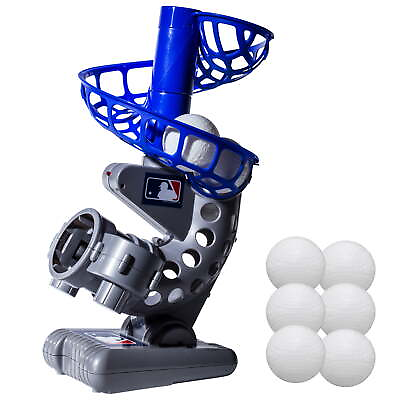#ad Kids Baseball Pitching Machine Height Adjustable – 6 Plastic Balls Grey Blue $28.48