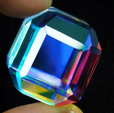 #ad Certified 115.95 Ct Natural Rainbow Mystic Topaz Cube Cut Loose Gemstone $29.56