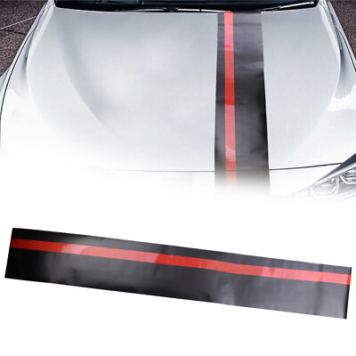 #ad Racing Hood Stripe Decal Sticker for Car SUV Universal Fit Car Body Strip $13.11