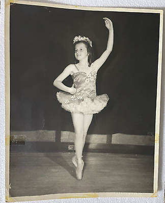 #ad 1952 Ballerina Photo Young Girl Dance Petrov Studio 8 x 10 Photograph Female $12.95