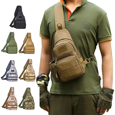 #ad Military Sling Backpack Tactical Assault Pack Backpack Army Molle Waterproof Bag $14.99